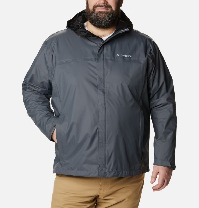 Men's Columbia Watertight II Rain Jackets Dark Grey | Plus Size CA-J5C4L